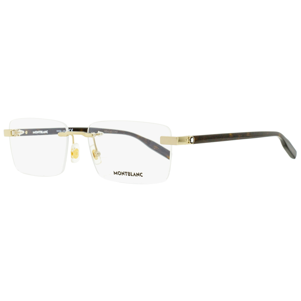Montblanc Rimless Eyeglasses MB0055O 006 Gold/Havana 59mm 0055